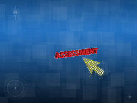 Modern Illustration of business selection on blue abstract background.の写真素材