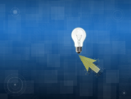 Modern Illustration of business selection on blue abstract background.の写真素材