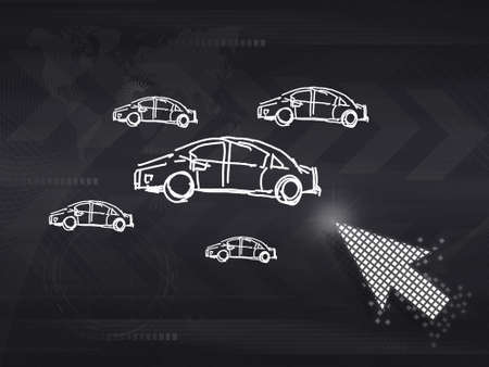 Business ideas on modern black background.の写真素材