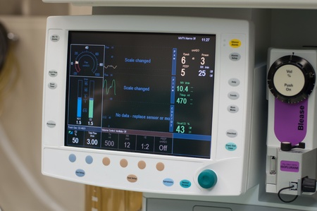 KO SAMUI, THAILAND - APRIL 5: 100 cataract patients operation royal medical project, vital signs monitor on April 5, 2012 at ko samui, Thailand.のeditorial素材