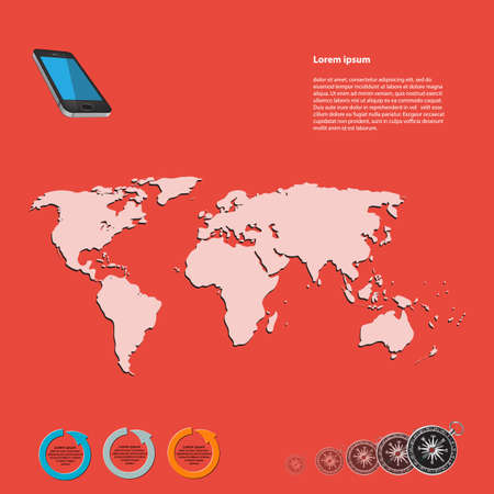 illustration of world map.の写真素材