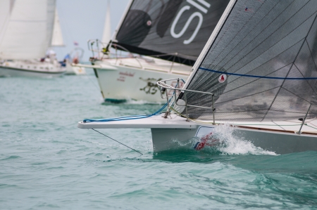 SAMUI, THAILAND - MAY 31 2013: Samui regatta 2013 event. Racing yacht in a sea on Friday 31 May 2013 in Ko Samui island, Suratthani, Thailand.のeditorial素材