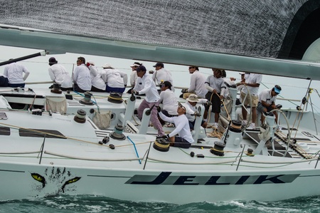 SAMUI, THAILAND - MAY 31 2013: Samui regatta 2013 event. Racing yacht in a sea on Friday 31 May 2013 in Ko Samui island, Suratthani, Thailand.のeditorial素材