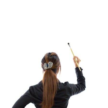 business woman painting business concepts.の写真素材