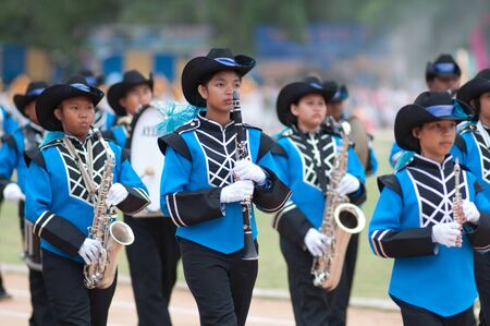 kO SAMUI,SURAT THANI - JULY 19 : Unidentified Thai students 13 - 16 years old  in ceremony uniform...