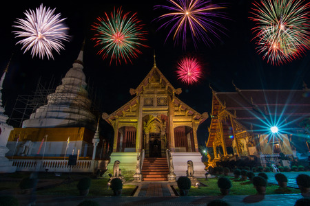 Wat Phra Sing, Chiang Mai, Thailandの写真素材