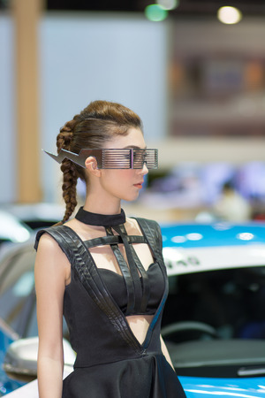 BANGKOK - MARCH 31 : Unidentified presenter models on display at The 35th Bangkok International Motor Show on March 31, 2014 in Bangkok, Thailand.のeditorial素材