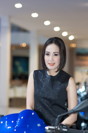 BANGKOK - MARCH 31 : Unidentified presenter models on display at The 35th Bangkok International Motor Show on March 31, 2014 in Bangkok, Thailand.のeditorial素材