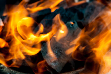fire against black background