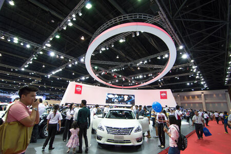 BANGKOK - MARCH 31 : Nissan teana on display at Bangkok International Motor Show 2014 on March 31, 2014 in Bangkok, Thailand.のeditorial素材