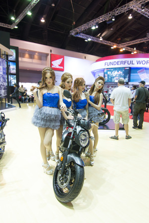 BANGKOK - MARCH 31 : Unidentified presenter models on display at The 35th Bangkok International Motor Show on March 31, 2014 in Bangkok, Thailand.のeditorial素材