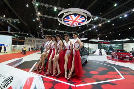 BANGKOK - MARCH 31 : Unidentified presenter models on display at The 35th Bangkok International Motor Show on March 31, 2014 in Bangkok, Thailand.のeditorial素材