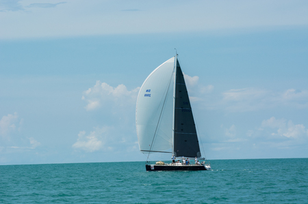 SAMUI, THAILAND - MAY 31 : Samui regatta 2014 event. Racing yacht in a sea on 31 May 2014 in Ko Samui island, Suratthani, Thailand.のeditorial素材