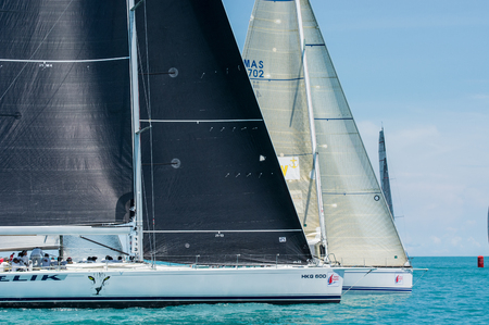 SAMUI, THAILAND - MAY 31 : Samui regatta 2014 event. Racing yacht in a sea on 31 May 2014 in Ko Samui island, Suratthani, Thailand.のeditorial素材