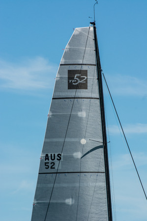 SAMUI, THAILAND - MAY 31 : Samui regatta 2014 event. Racing yacht in a sea on 31 May 2014 in Ko Samui island, Suratthani, Thailand.のeditorial素材