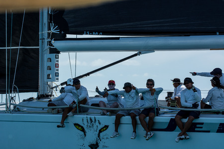 SAMUI, THAILAND - MAY 31 : Samui regatta 2014 event. Racing yacht in a sea on 31 May 2014 in Ko...