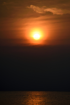 Seascape at sunset.の写真素材