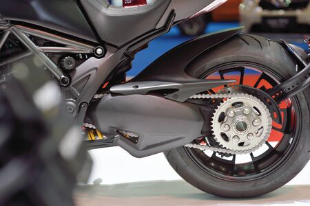 Nonthaburi,Thailand - March 24th, 2015: Ducati super bike ,showed in Thailand the 36th Bangkok International Motor Show on 24 March 2015のeditorial素材