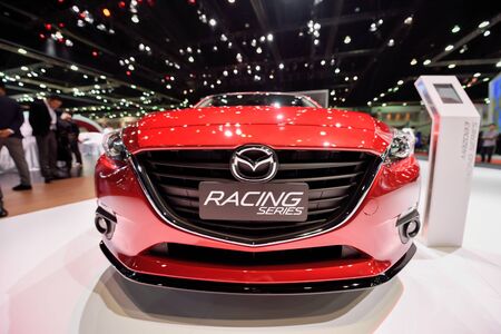 Nonthaburi,Thailand - March 24th, 2015: Mazda booth with mazda racing series, showed in Thailand the 36th Bangkok International Motor Show on 24 March 2015のeditorial素材