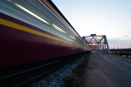 Thailand, Surat thani old train Bridge.の写真素材
