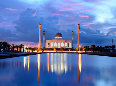 Center Mosque in Songkla Province, Southern Thailand.のeditorial素材