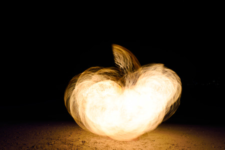 Fire perfomance on the beach.