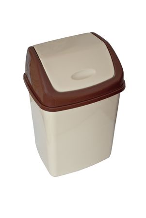 Trash ñontainer on a white backgroundの写真素材