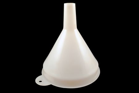 Funnel on a black backgroundの写真素材