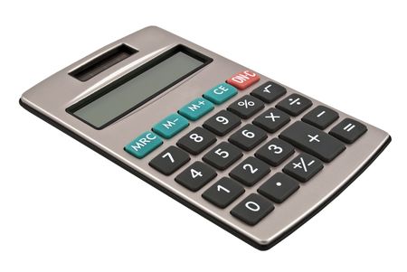 A calculator with an autonomous power supply from the solar battery の写真素材