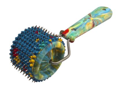 Plastic massager isolated on white background の写真素材