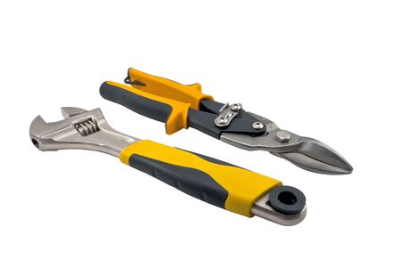 Spanner and wire-cutter - the isolated imageの写真素材