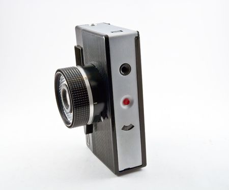 Camera on a white backgroundの写真素材