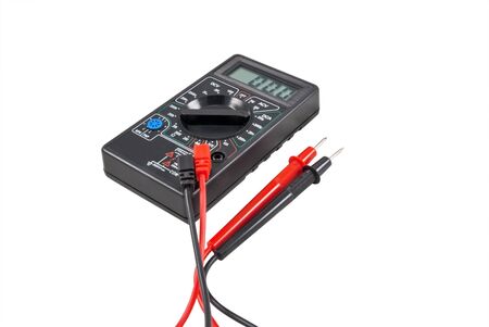 Voltage tester on a white backgroundの写真素材