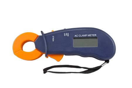 Digital  multimeter on a white backgroundの写真素材