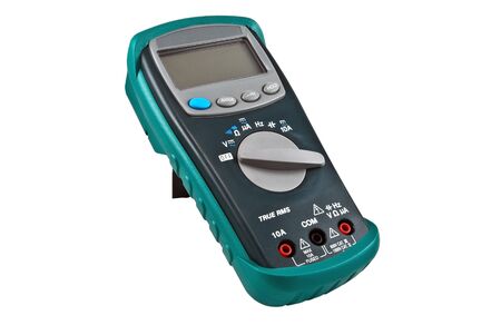 Digital  multimeters on a white backgroundの写真素材