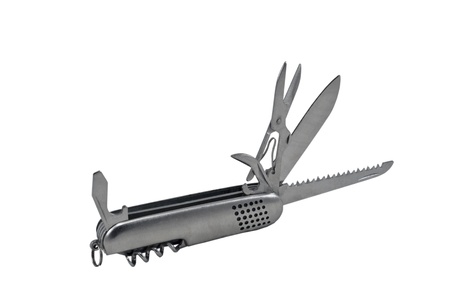 Pocket knife on a white background  の写真素材