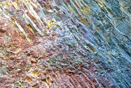 The close-up relief of the rocks 