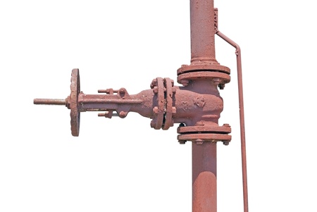 old metal pipe with valve