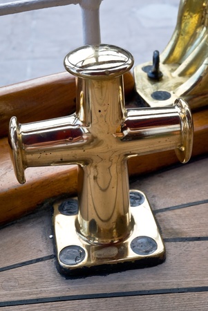 bollard of a boat on a sailing-vessel