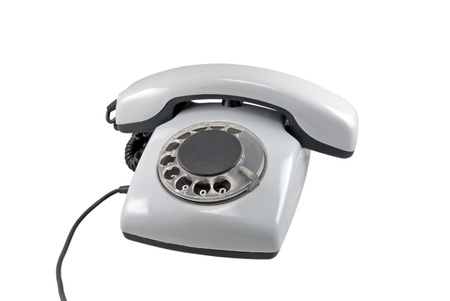 old phone, isolated on white background  