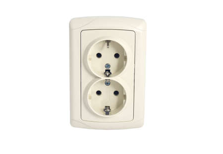 electric outlet isolated on white background