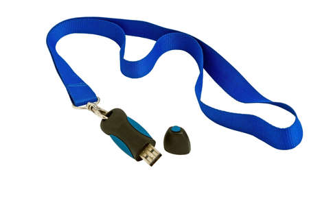 Usb flash drive on the white background