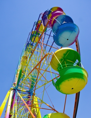 Ferris wheel in the summer morningの写真素材