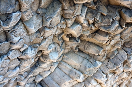 The close-up relief of the rocks