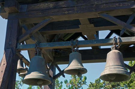 Church belfry on territory of Chersonesos in Sevastopol townの写真素材