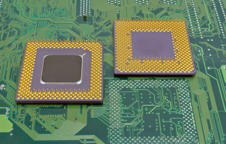 close up of cpu processors