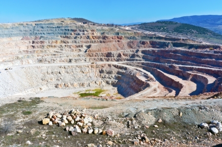 Open pit mine in Balaklava near Sevastopol city 