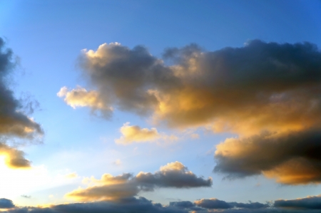 Orange And Blue Sunsetの写真素材