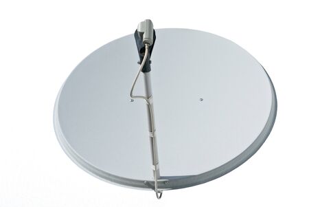 satellite dish antenna isolated on white background の写真素材