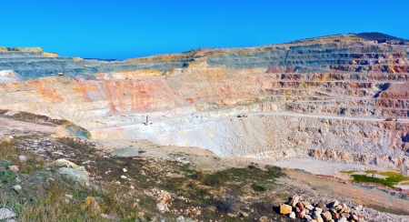 Open pit mine in Balaklava near Sevastopol city 